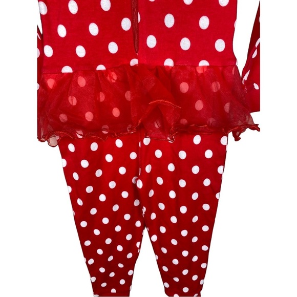 Disney Minnie Mouse Red White Polka Dot Girls Toddler Size 2-3 Years. - Picture 4 of 10